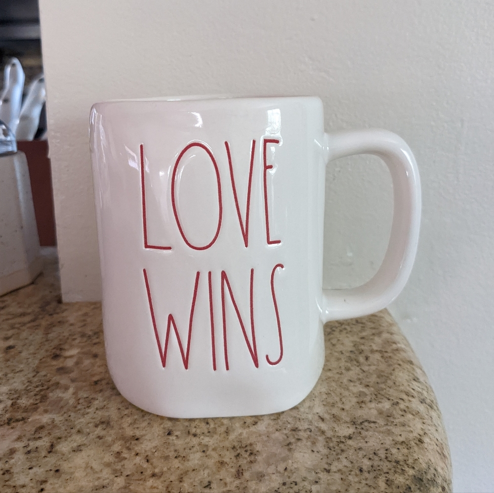 Rae Dunn "love wins" mug